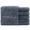 HOMEXCEL Makeup Remover Wash Cloth 6 Pack, Soft Quick Dry Facial Cleansing Makeup Towels, Fingertip Face Towel Washcloths for Hand and Make up, 13 x 13 Inch, Grey view 1