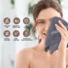 HOMEXCEL Makeup Remover Wash Cloth 6 Pack, Soft Quick Dry Facial Cleansing Makeup Towels, Fingertip Face Towel Washcloths for Hand and Make up, 13 x 13 Inch, Grey view 4