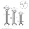 BodyJ4You 4PC Labret Tragus Cartilage 16G Studs - Piercing Aftercare Jojoba Oil view 3