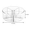 360 Rotating Makeup Organizer 11.5" Clear Turntable Lazy Susan Organizer for Vanity, Bathroom Counter, Pantry, Cabinet, Spinning Cosmetic Storage Holder with 5 Dividers for Skincare, Makeup Brushes view 2