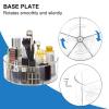 360 Rotating Makeup Organizer 11.5" Clear Turntable Lazy Susan Organizer for Vanity, Bathroom Counter, Pantry, Cabinet, Spinning Cosmetic Storage Holder with 5 Dividers for Skincare, Makeup Brushes view 4