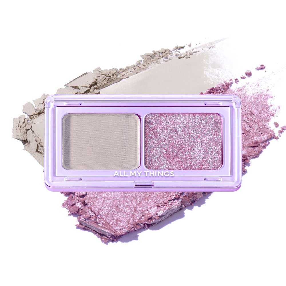 AMTS Moon Collection Eyeshadow - Dual Color Matte & Glitter Eye Shadow Palette - High Pigmentation,Safe Ingredients, Suitable for Sensitive Skin, and Versatile Makeup Looks (Moon)