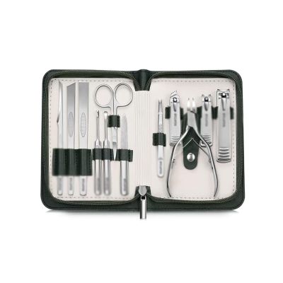 Nail Care Tools Nail Cutter Set Stainless Steel Manicure Kit with PU Leather Travel Case for Men and Women