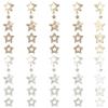 FREEBLOSS 40Pcs Star Acrylic Nail Charms Silver Star Nail Charms Nail Art Charms Shiny Charms for Nail view 1