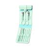 Nail Clipper Set Nail Care Tools Manicure Set Stainless Steel Nail Clipper with Leather Case for Men and Women (Color : Green A) view 1