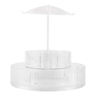 Alipis Rotating Makeup Organizer for Vanity Multifunctional Turntable Storage for Skincare Cosmetics Perfumes and Toiletries Space-saving Design for Bathroom Bedroom and Kitchen