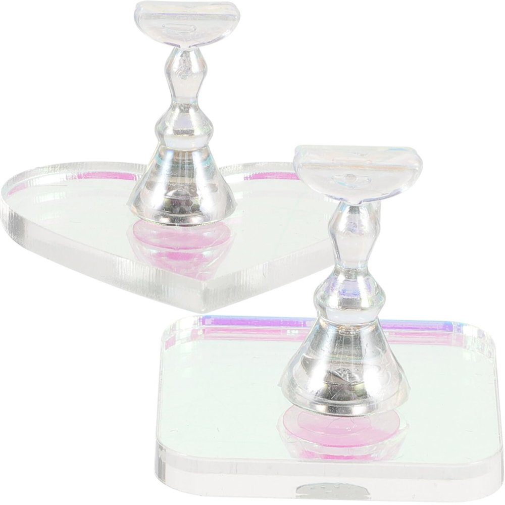 1 Set Nail Stand for Press on Nail Holder Portable Nail Table Nail Supplies Fake Nail Stand Nail Painting Stand Nail Stand for Painting Nails Nail Accessories Press on Nail Stand