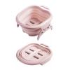 Folding Large Foot Soaking Tub,Foot Soaking Bath Basin,Sturdy Durable Portable 4 Massage Rollers Foot Soaking Tub for Home Travel Foot Spa Treatment,Getting The Dead/Old Skin Off Your Feet (pink) view 1