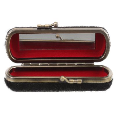 FOMIYES Mini Makeup Bag Mirror Lipstick Case Holder for Purse Imitation Lipstick Pouch