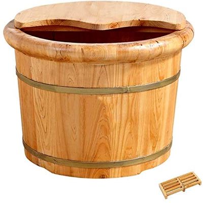 Katzowen Foot Spa Bath Foot Bath Barrel Wooden Foot Tub Thicken Foot Basin Wooden for Soaking Feet Massager Foot Tub Bucket Foot Spa Tub Foot Soaking Foot Soaking Household Items Decor