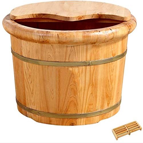 Katzowen Foot Spa Bath Foot Bath Barrel Wooden Foot Tub Thicken Foot Basin Wooden for Soaking Feet Massager Foot Tub Bucket Foot Spa Tub Foot Soaking Foot Soaking Household Items Decor