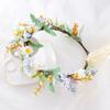 Vivivalue Wedding Flower Crown Women Flower Headband Hair Wreath Floral Headpiece Halo Party Prom Photos view 3