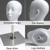 XPLKQXE Manikin Head Stan, Adjustable Height Wig Head and Stand, Female Styrofoam Foam Mannequin Holder for Helmet Jewelry Glasses Headband (Color : Brown) view 4