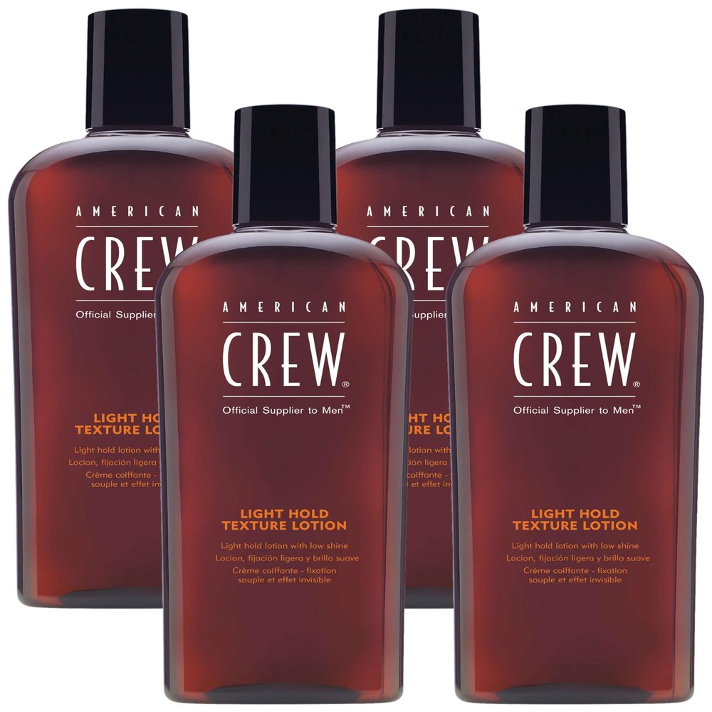 American Crew Men's Hair Texture Lotion, Like Hair Gel with Light Hold with Low Shine, 8.4 Fl Oz (Pack of 4)
