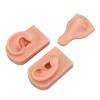Piercing Practice Model Ear Nose Piercing Model 3Pcs, Soft Silicone Ear Nose Piercing Practice Model, 1:1 Human Ear Nose Model Simulation Acupuncture Practising and Teaching Prop (Light Skin Color) view 4