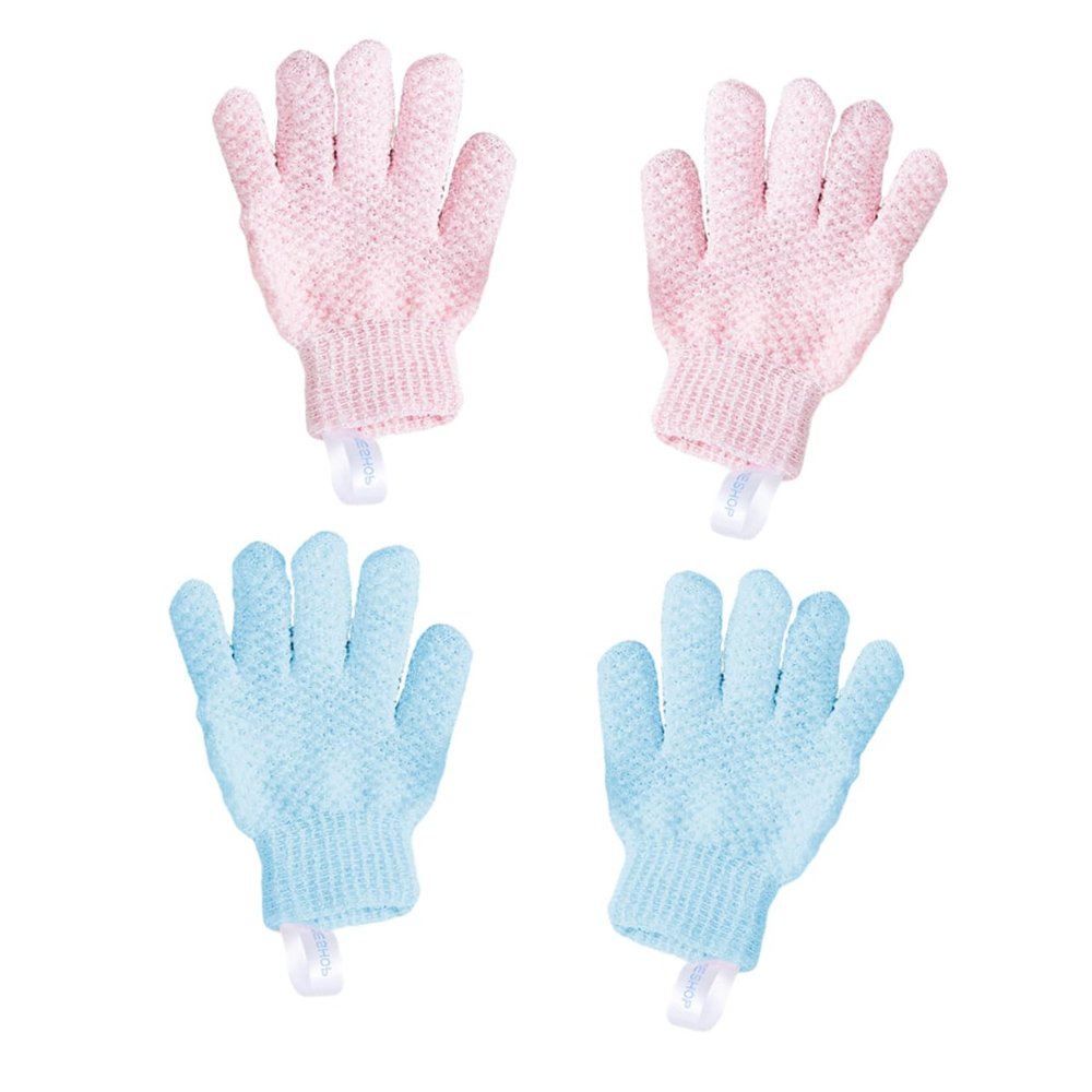 1 Set 2 Pairs Scrub Gloves Body Scrub Wash Mitts Exfoliating Gloves Facial Scrub Face Scrubbers Bath Loofah Body Scrub Exfoliator Practical Bath Glove Exfoliating Spa