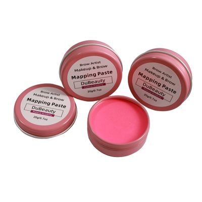 20g Microblading Mapping Paste DuBeauty Pink Tattoo Brow Marker - Permanent Makeup Tool for Eyebrow/Lip Contour Positioning (20g Pink Brow Paste)