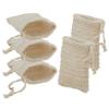 5pcs Body bar soap mesh soap Bag Shower Supplies soap exfoliating Pouch soap Storage Pouch soap foaming Bag Bathing Supply soap Bubble Maker Dual Purpose Cotton Linen Accessories view 1