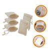 5pcs Body bar soap mesh soap Bag Shower Supplies soap exfoliating Pouch soap Storage Pouch soap foaming Bag Bathing Supply soap Bubble Maker Dual Purpose Cotton Linen Accessories view 2