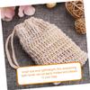 5pcs Body bar soap mesh soap Bag Shower Supplies soap exfoliating Pouch soap Storage Pouch soap foaming Bag Bathing Supply soap Bubble Maker Dual Purpose Cotton Linen Accessories view 3