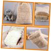 5pcs Body bar soap mesh soap Bag Shower Supplies soap exfoliating Pouch soap Storage Pouch soap foaming Bag Bathing Supply soap Bubble Maker Dual Purpose Cotton Linen Accessories view 4