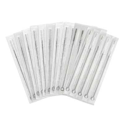 Tattoo Needles, 50pcs Disposable Mixed Assorted Tattoo Needles - Round Liner, Round Shader, Magnum Needles, 5pcs of each 3RL 5RL 7RL 9RL 3RS 5RS 7RS 9RS 5F 7F
