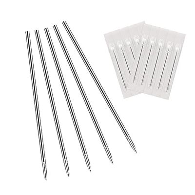 Body Piercing Needles, JimKing 10pcs 16G Stainless Steel Sterile Disposable Piercing Needles for Ear Nose Navel Nipple Lip
