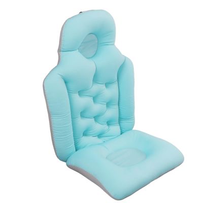 Adult Bath Pillow, Foldable Neck Support EPS Full Body Bath Pillow High Elasticity Quick Drying for Home Use (Blue)