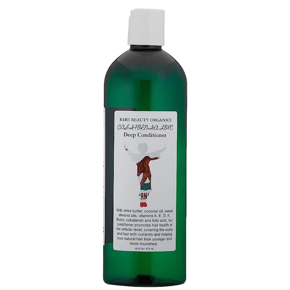 Bare Beauty Naturals 100% Natural California Love Deep Conditioner- Cowash- Smoothing Deep Conditioner- Curls- Detangler- Low Porosity Hair (4 Fluid Ounces, pour top)