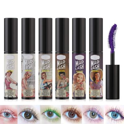 Halloween gifts Lash Colored Mascara Makeup Volumizing Volume Building Waterproof Sensational Washable Lengthening Natural Long-Lasting (6 Colors)