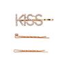 RED by Kiss 3 Pcs Rhinestone Bobby Hair Pins, Gold Silver Metal Diamond Hair Clips, Crystal Pin, Prom Wedding Bridal Lady Women Girls (Letter) view 1