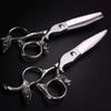 Barber scissors Angel Handle Hairdressing Scissors Flat + Tooth Scissors Set Professional 440C Hairdresser 6 Inch Hairdressing Scissors Set Scissors view 2