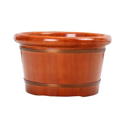 Katzowen Pedicure Foot Soak Tub Relax Pedicure Foot Bath,Sauna Wooden Bucket,Foot Massage Spa for Home,Foot and Leg Spa for Adults Foot Spa Household Wash Ba (Color : A)