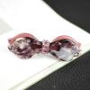 Women headwear bow hair clip barrette cute hair pin rhinestone hair accessories for women (Color : Brown) view 2