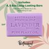 Australian Botanical Soap Lavender with Essential Oil 6.6 oz Luxury Soap Bars Enriched with Shea Butter, Pack of 4, Packaging May Vary view 4