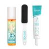 [Soflisse] Foot & Heel Peeling Triple Set, Hypoallergenic Foot Peeling Mist (3.38 fl.oz), Foot Cream (1.41 fl.oz) and Foot File Bundle Set view 1