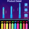 10 Color Glow in The UV Black Light Face Body Paint for Adult, Blacklight Glow Sticks Makeup Neon Face Painting Kits for Halloween Glow Party Supplies view 2