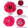 TOKIMMASH Boho Peony Flower Hair Clip, Women's Hair Accessory, Flamenco Dancer Flower Brooch, Party Hair Clip, Wedding Set (Grey, 1 Count) view 2