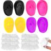 Hairdressing Ear Caps 4 Pairs Silicone Ear Covers 100pcs Disposable Ear Shower Caps Hairdressing Dye Coloring Earmuffs for Salon Home Hair Dye Salon Earmuffs view 1