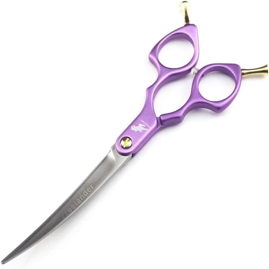 Purple Professional Hairdressing Scissors,Colorful Scissors Barber Shop Or Home Use,Optional Set (Color : Purple, Size : Tooth cut 6 inch)