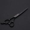 6.0 Inches Black Left Hand Hairdressing Scissors Hairdressing Scissors Flat Scissors Tooth Scissors Bangs Cut Custom (Size : FlatCut6Inch) view 1