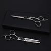 6 Inch High End Barber and Hairdressing Scissors Flat Cut Teeth Scissors Thinning Knife Bangs Scissors view 1
