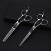 6 Inch High End Barber and Hairdressing Scissors Flat Cut Teeth Scissors Thinning Knife Bangs Scissors view 2