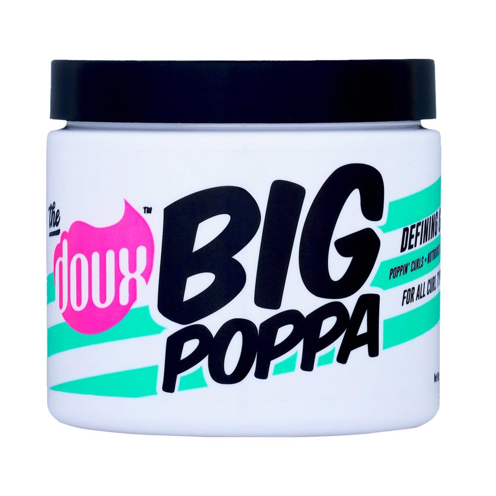 The Doux BIG POPPA Curl Defining Gel for Curly Hair  Frizz Control Styling Gel with Babassu Oil for Long-Lasting Shine & Soft Hold  Non-Crunch Hair Gel for Women, Coils, Waves & Curls
