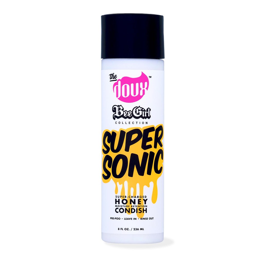 The Doux Supersonic Honey Condish 3-in-1 Conditioner for Curly Hair  Leave-In, Rinse-Out & Pre-Poo  Detangler with Aloe, Honey & Amino Acids  Moisturizing Conditioner for All Curl Types