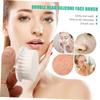 FRCOLOR 4pcs Portable Facial Cleaning Brush Manual Face Wash Scrubber for Deep Cleansing Gentle Exfoliation and Skin Care Lid Multi-Functional Tool for Skin Types view 2