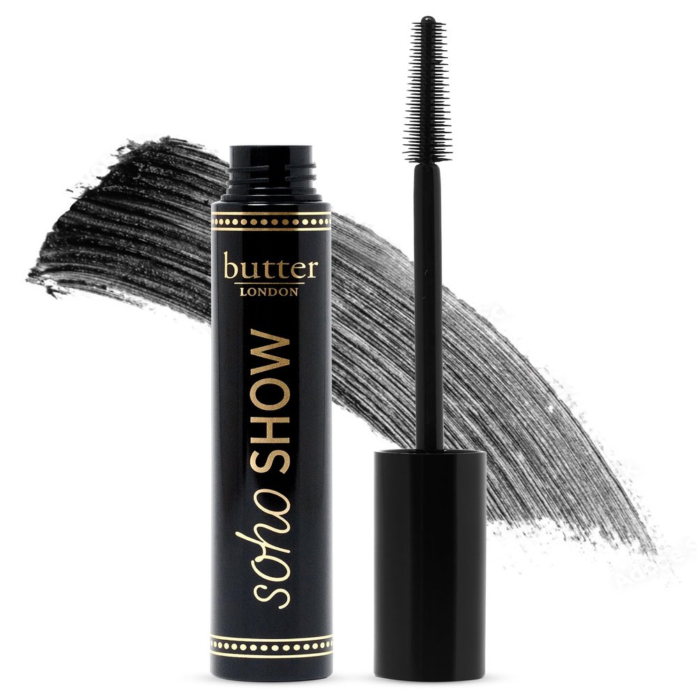 butter LONDON, SOHO SHOW - Long-Wearing, Thickening & Volumizing Tube Mascara with Built-In Brush - Eye LashMascara Black for Defined, Longer & Natural-Looking Lash Lines