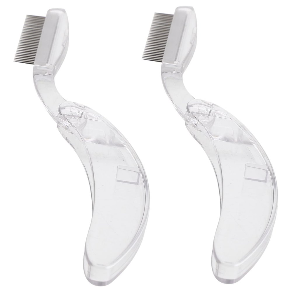 SOESFOUFU 2pcs Dense Lash Comb Eyebrow Brush Metal Separating Tool for Natural Look Easy to Use Makeup Tool