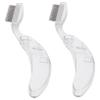 SOESFOUFU 2pcs Dense Lash Comb Eyebrow Brush Metal Separating Tool for Natural Look Easy to Use Makeup Tool view 1