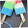 3pcs Bath Flower for Infants Elastic Hair Ties Bathing Accessories Body Shower Sponge Shower Sponge for Body Loofah Popsicle Ice Cream Wooden Shower Head Child Brush view 4